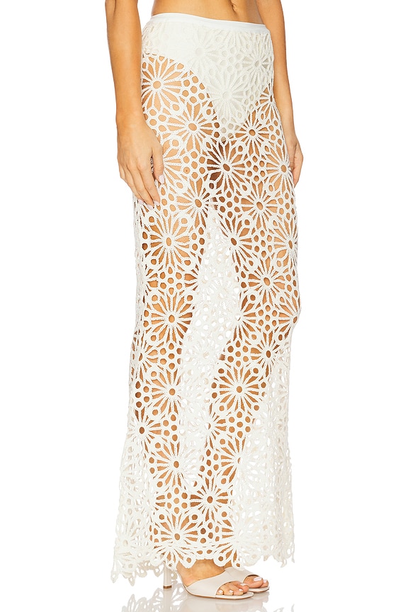 view 2 of 6 Obie Long Skirt in Cream