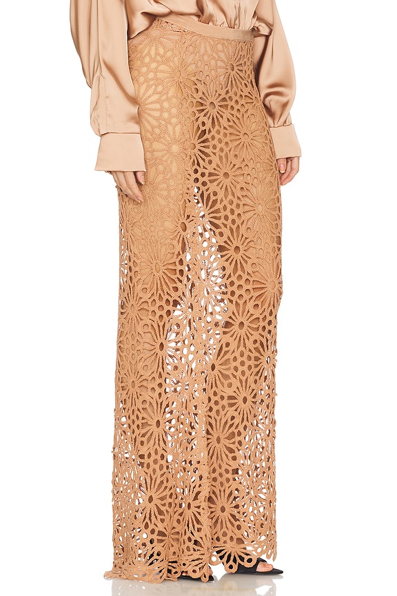 view 2 of 6 Obie Long Skirt in Cappuccino
