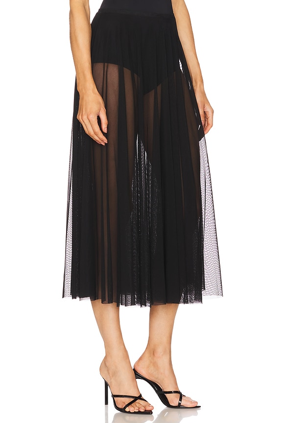 view 2 of 6 Flared Skirt With Panty in Black