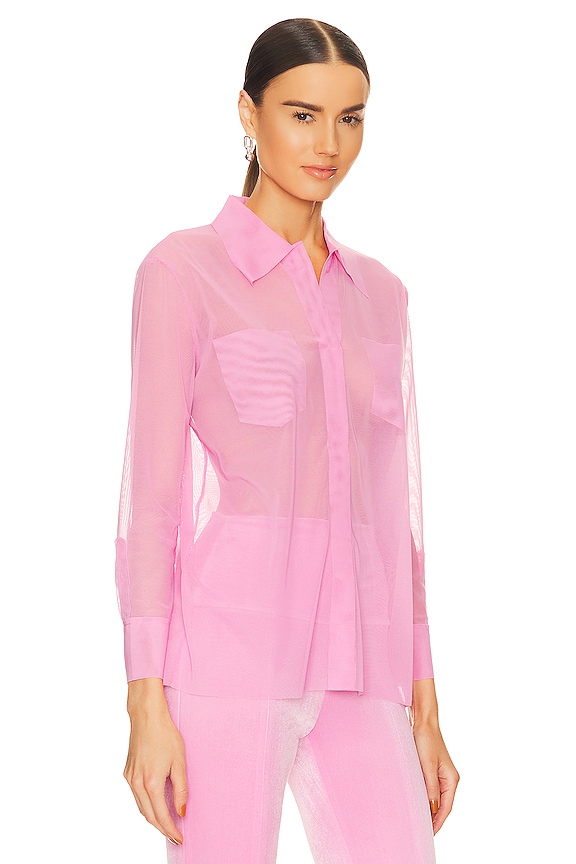 view 2 of 4 Shirt with Faux Pockets in Candy Pink