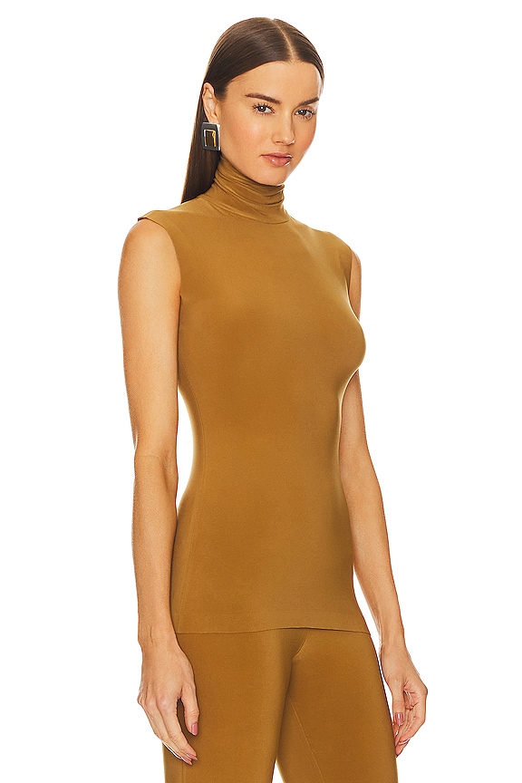 view 2 of 5 Slim Fit Sleeveless Turtle Top in Woods