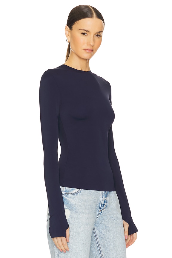 view 2 of 4 Long Sleeve Crew Top in True Navy