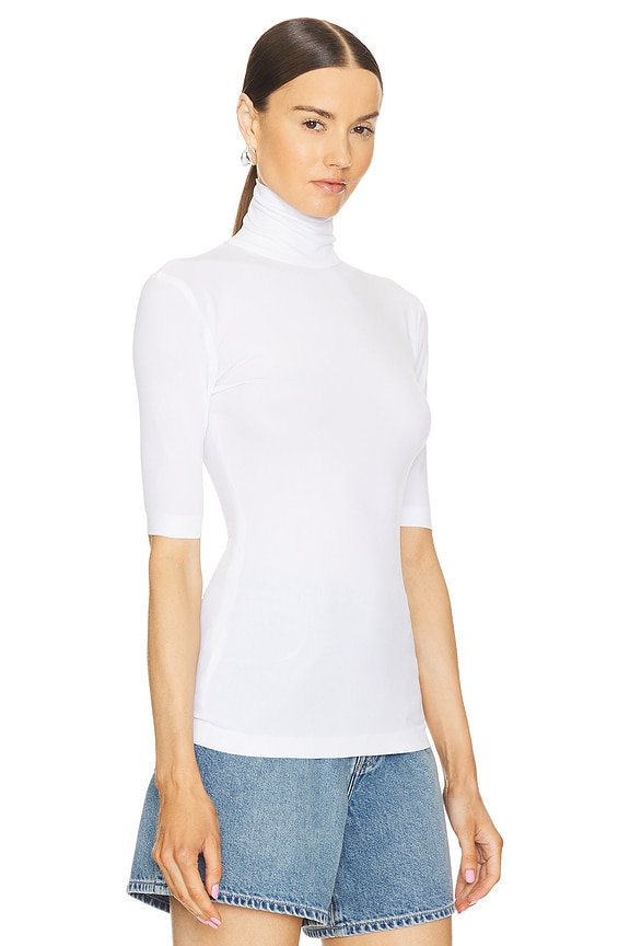 view 2 of 4 Slim Fit Short Sleeve Turtleneck Top in 