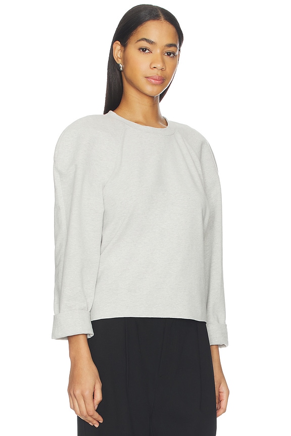 view 2 of 4 Bomber 1980s Sweatshirt in Light Heather Grey