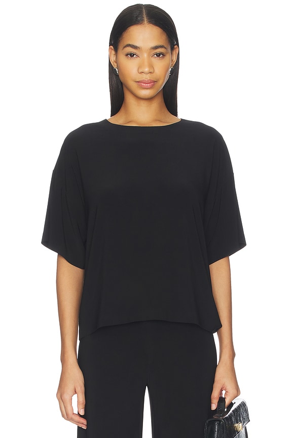 view 1 of 4 CAMISETA SHORT SLEEVE BOXY in Black