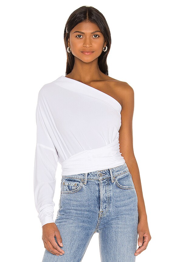 view 2 of 7 Off Shoulder All In One Bodysuit in White