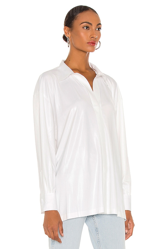 view 2 of 4 Oversized Boyfriend Shirt in White