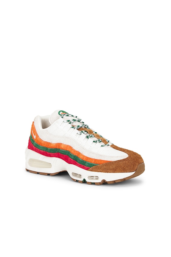 view 2 of 7 ZAPATILLA DEPORTIVA AIR MAX 95 in Sail, Metallic Silver, Total Orange, Sport Green, & Gym Red