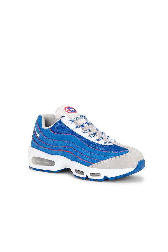 view 2 of 7 Air Max 95 Big Bubble Qs 2 in Blue Sapphire, Metallic Silver, & White