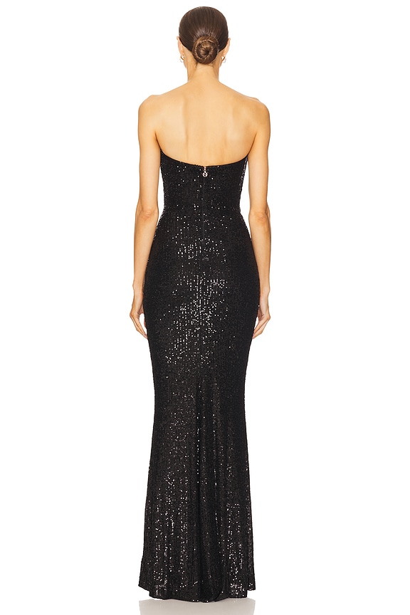 Unique Sequined Straight Gown Dress