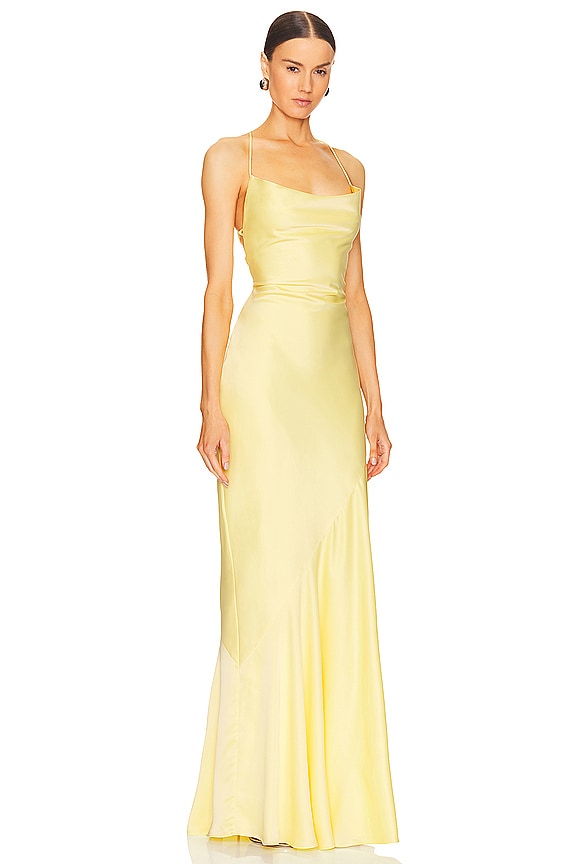 view 2 of 3 Entice Drape Gown in Lemon