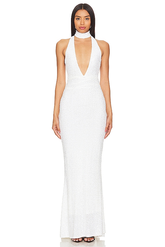 view 2 of 5 Rosalia Halter Gown in Crystal