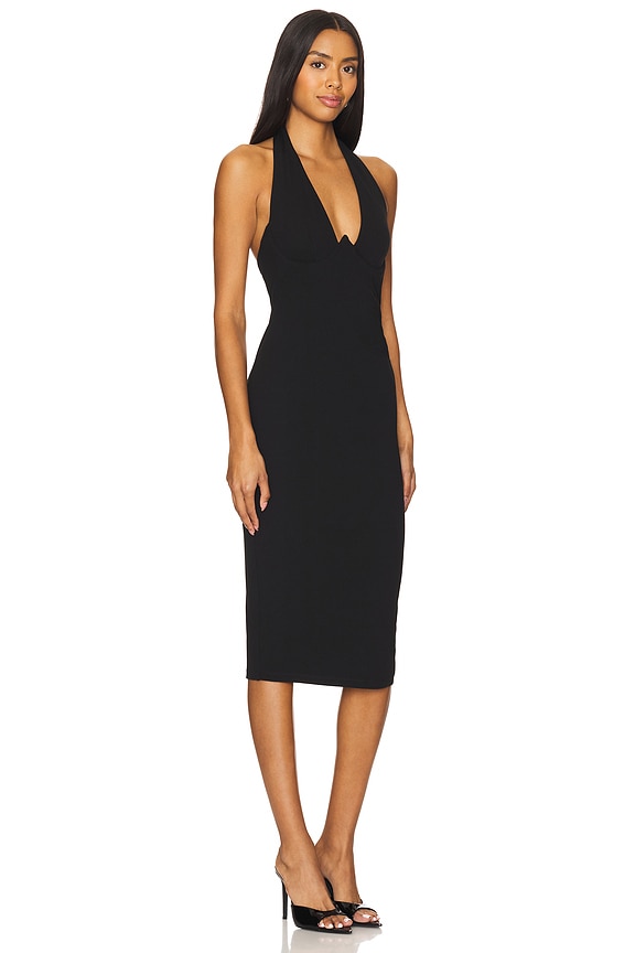 view 2 of 3 ROBE DÉBARDEUR MIDI CINEMA in Black