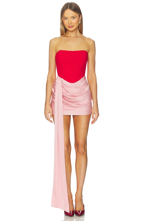 view 1 of 3 Chiara Mini Dress in Red & Pink