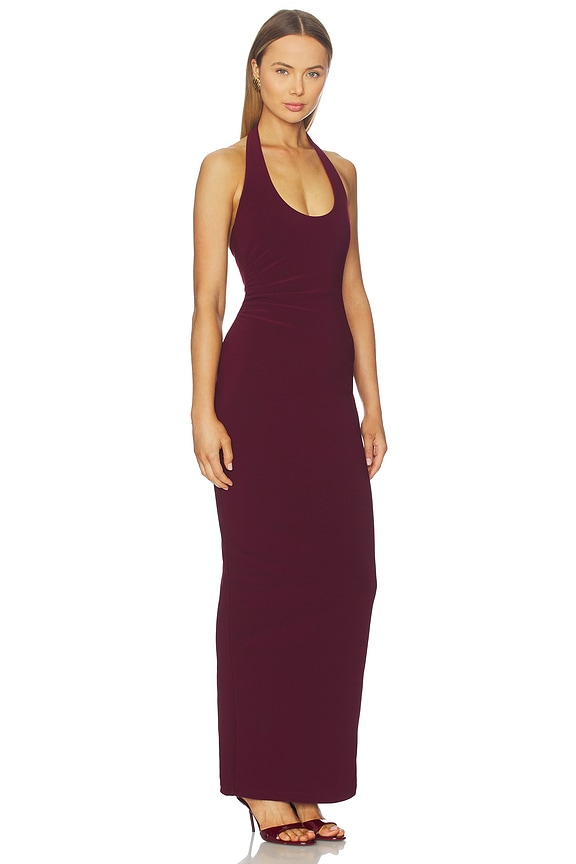 view 2 of 3 Natalia Halter Maxi Dress in Wine