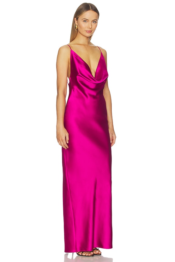 view 2 of 4 Valerie Drape Gown in Magenta