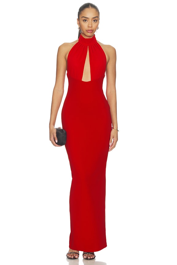 view 1 of 3 VESTIDO MARTINI HALTER in Red