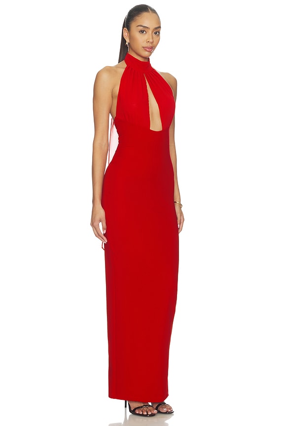 view 2 of 3 VESTIDO MARTINI HALTER in Red