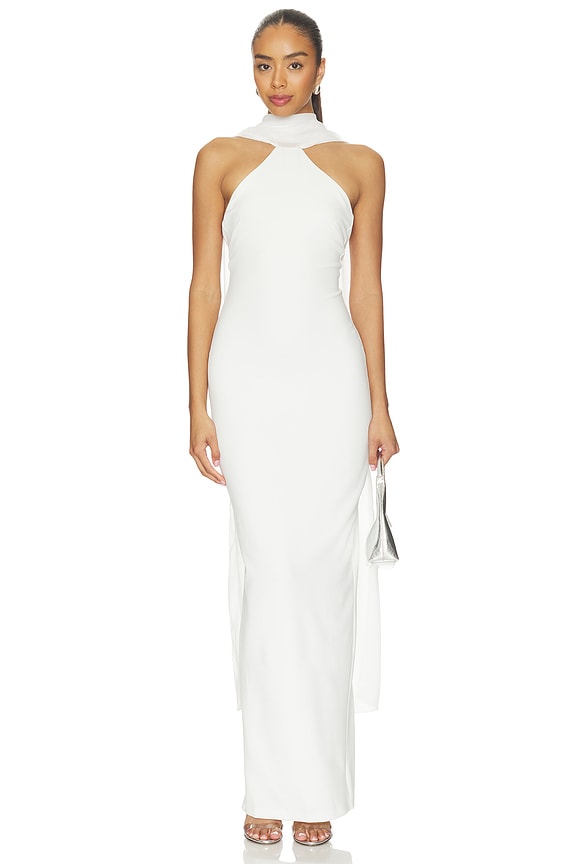 view 1 of 3 ROBE MARTINI HIGH NECK in Ivory
