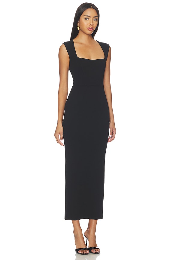 view 2 of 3 VESTIDO MIDI SAVANNAH in Black