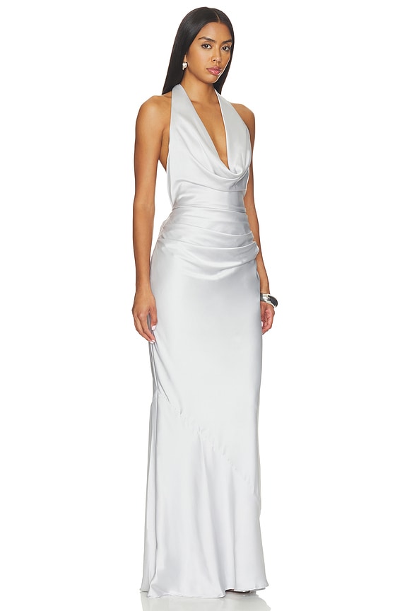 view 2 of 3 VESTIDO LARGO PENELOPE  in Platinum