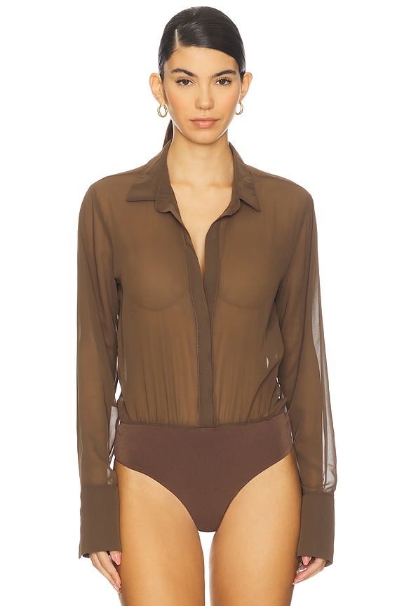 view 2 of 5 Horizon Bodysuit in Chocolate