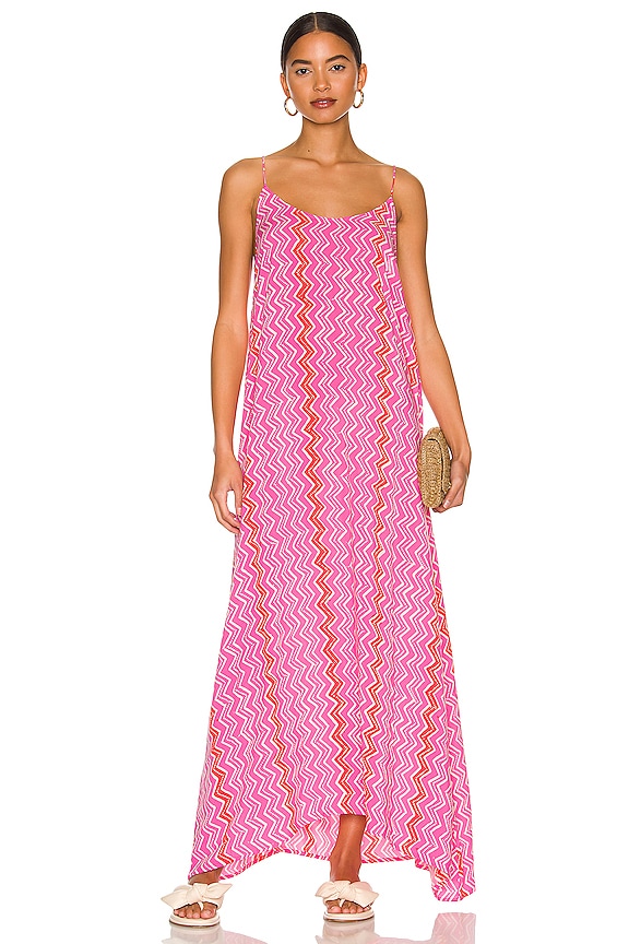 Natalie Martin Heather Maxi Dress in Zig Zag Hibiscus | REVOLVE