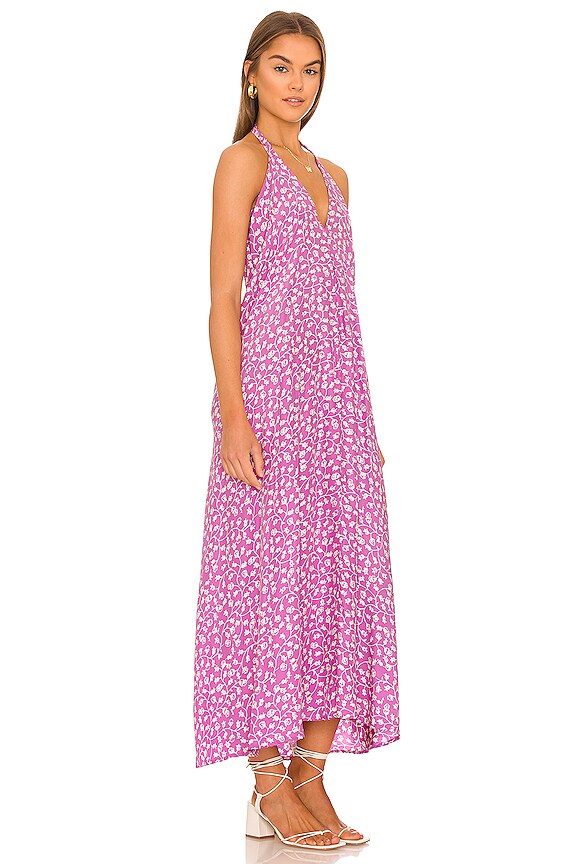 view 2 of 3 VESTIDO MIDI LOLA in Pomegranate & Lilac