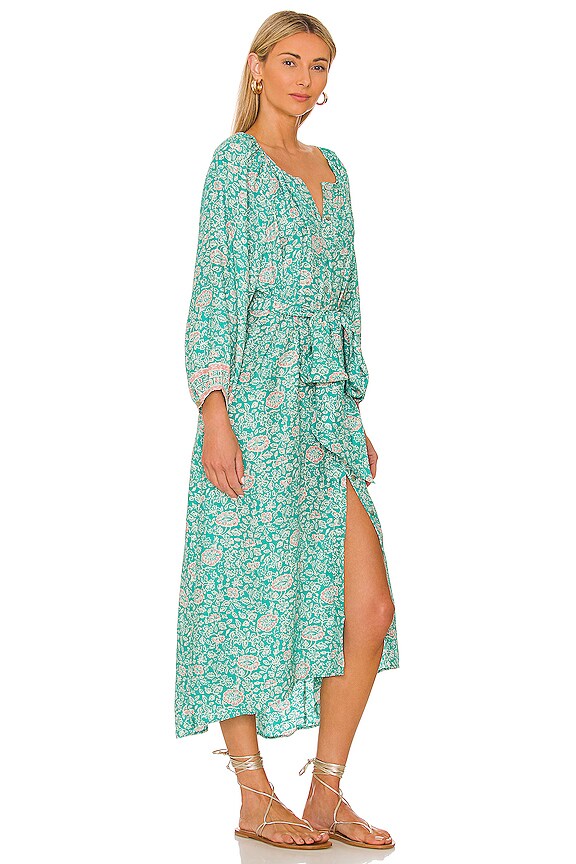 view 2 of 3 Alex Sash Dress in Floral Print Amalfi Sea