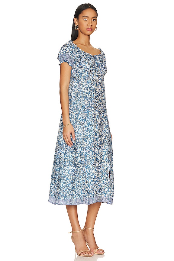 view 2 of 3 Charlotte Midi Dress in Gloriosa Print Cornflower