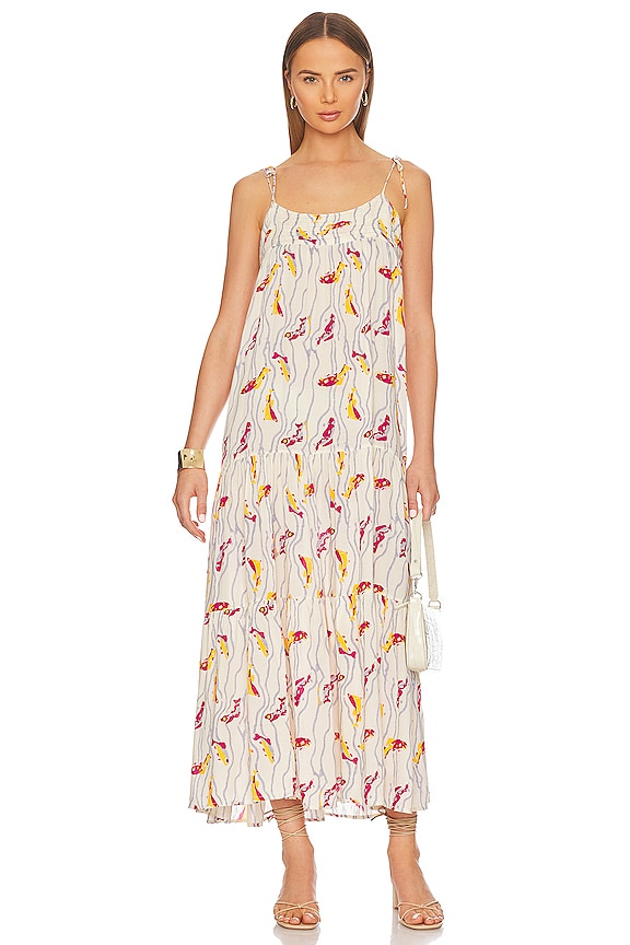 view 1 of 3 Melanie Dress in Pisces Light Blue Fuchsia