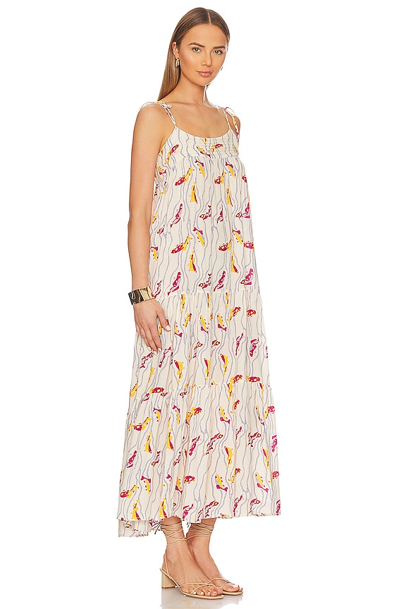 view 2 of 3 Melanie Dress in Pisces Light Blue Fuchsia