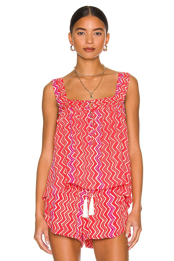 view 2 of 5 Jasmine Top in Zig Zag Aperol