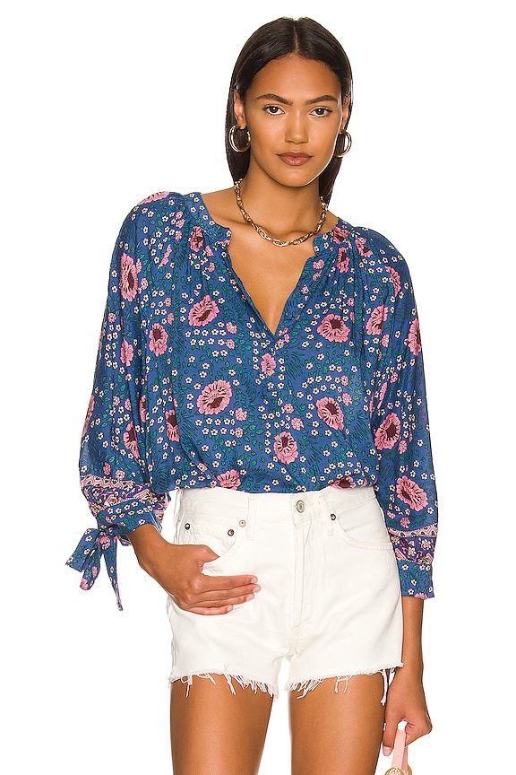 view 1 of 4 Renata Top in Vintage Flower Azure