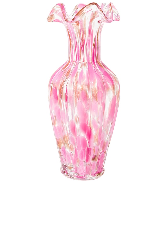 view 1 of 3 FLORERO BLUSH PETAL GLASS VASE TALL in 