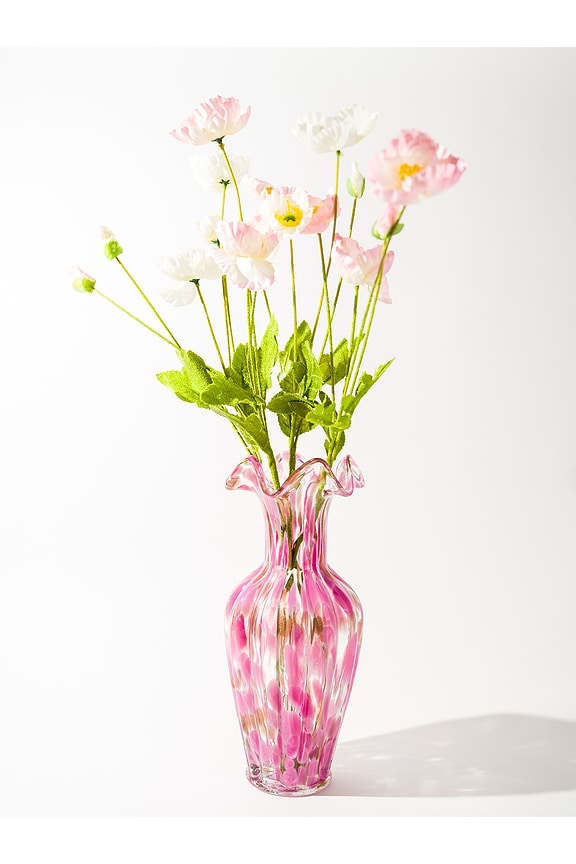 view 2 of 3 FLORERO BLUSH PETAL GLASS VASE TALL in 