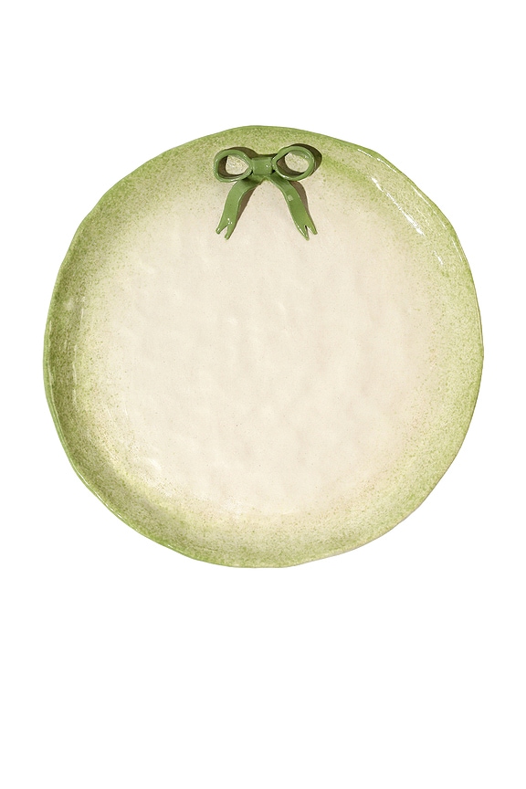 view 1 of 3 ПЛАСТИНА BOWKNOT DINNER PLATE in Olive Green