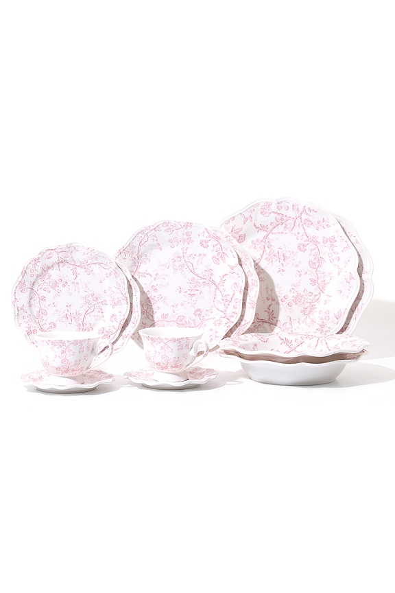 view 2 of 2 Rosy Bloom Teacup & Saucer in 