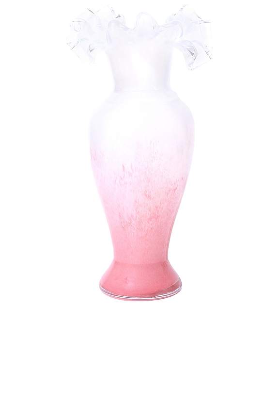 view 2 of 3 Peony Frost Ruffled Vase in 