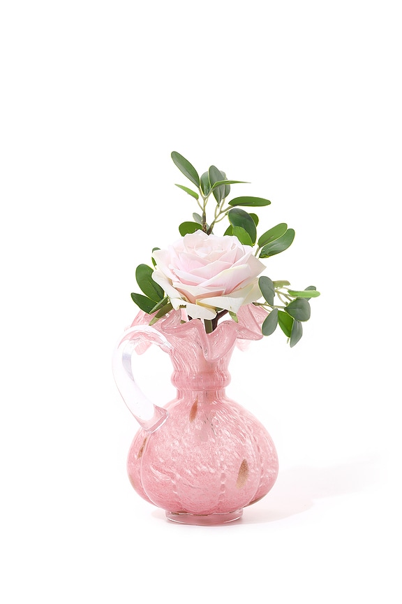 view 2 of 2 FLORERO ROSY DAWN RUFFLED VASE SMALL in 