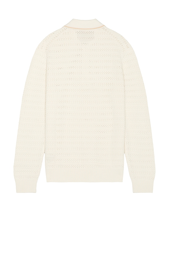 view 2 of 4 Josh Long Sleeve Polo 6636 in Ivory