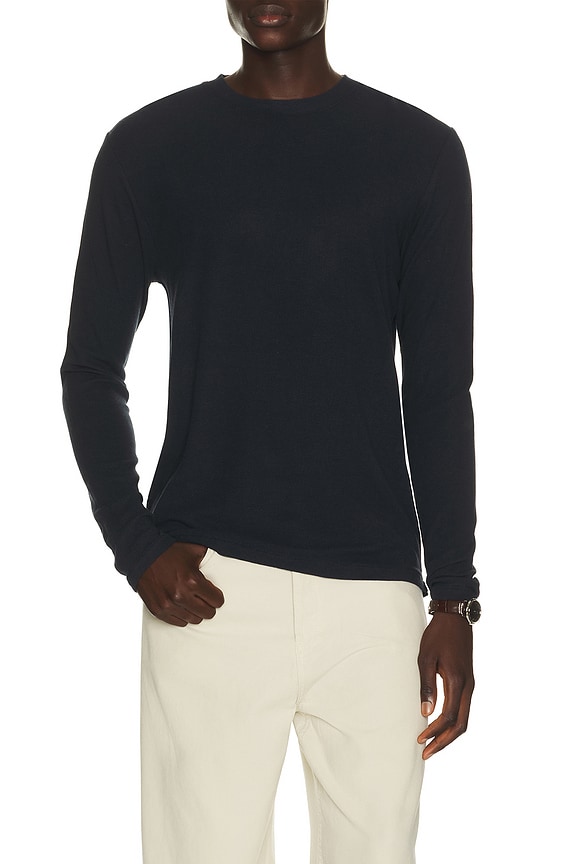 view 1 of 4 Clive Waffle Knit Tee 3323 in Navy Blue