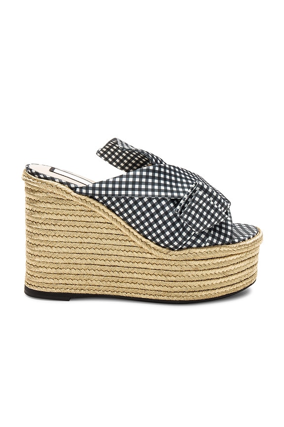 view 1 of 5 Bow Wedge in Bianco & Nero