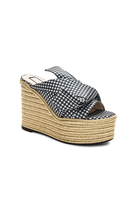 view 2 of 5 Bow Wedge in Bianco & Nero