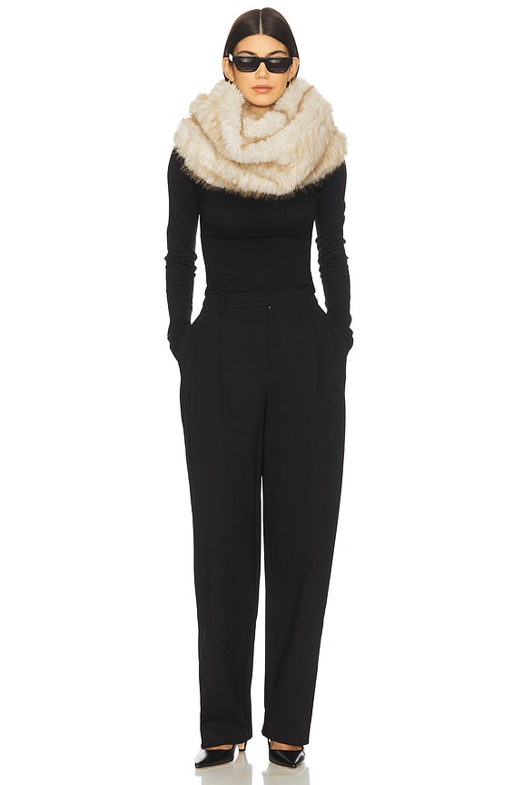 view 2 of 4 Pascale Faux Fur Shawl in Ivory