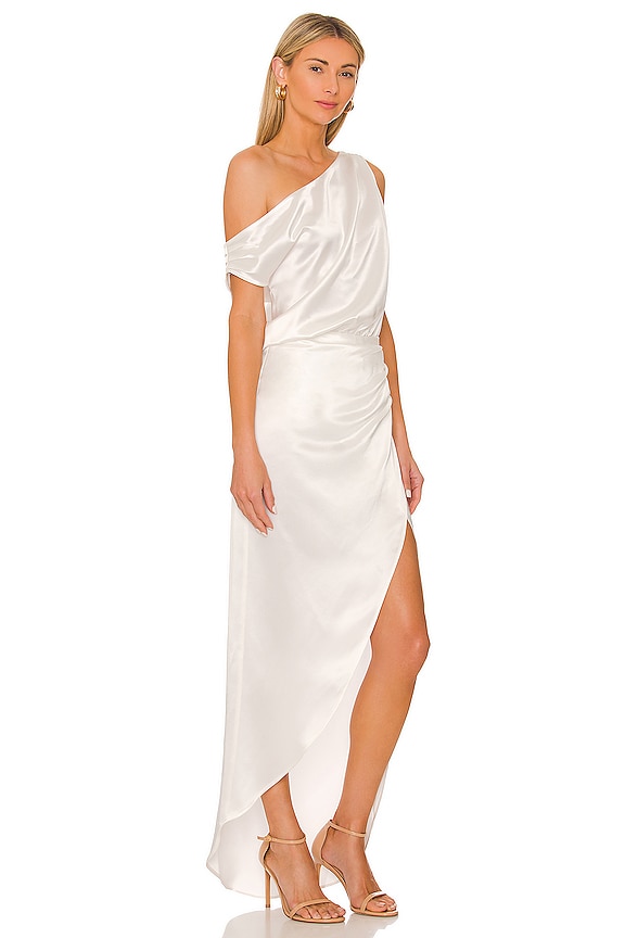 view 2 of 3 Dinah One Shoulder Dress in White