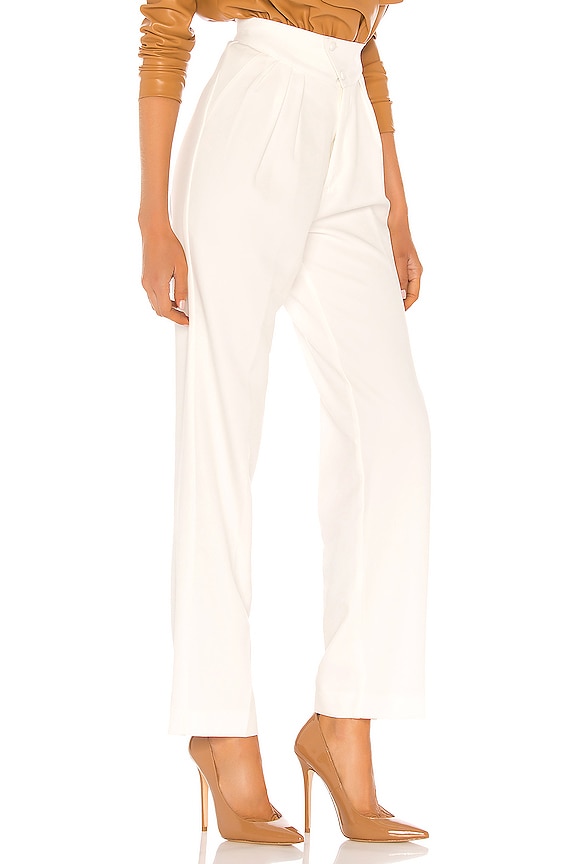 view 2 of 4 Britt Pleated Trouser in Off White