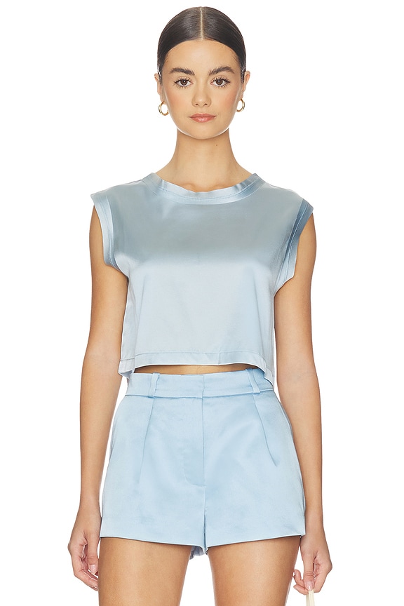 view 1 of 4 Mel Crop in Baby Blue