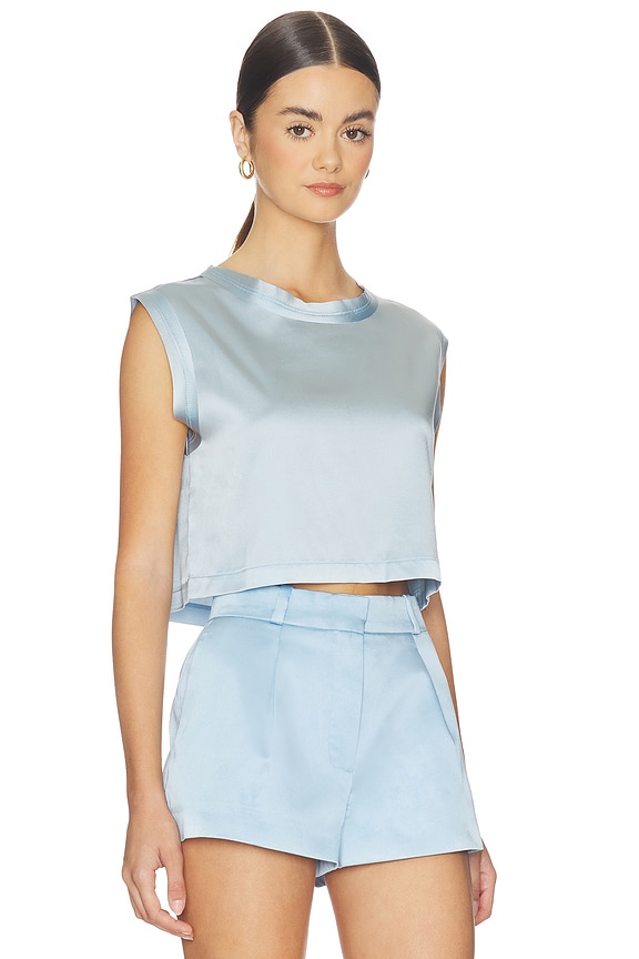 view 2 of 4 Mel Crop in Baby Blue