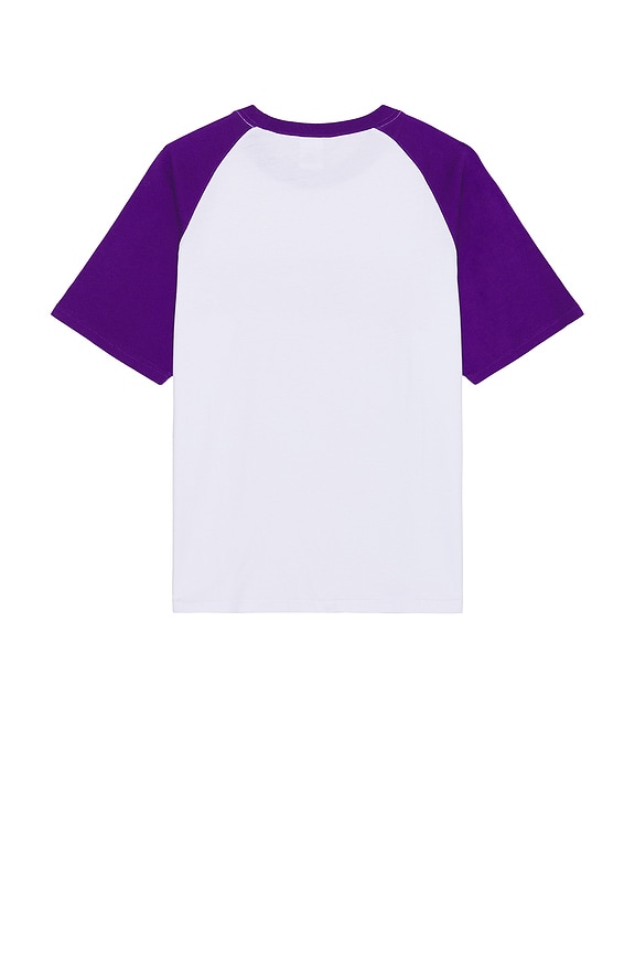 view 2 of 3 Gametime Raglan Tee in White & Purple